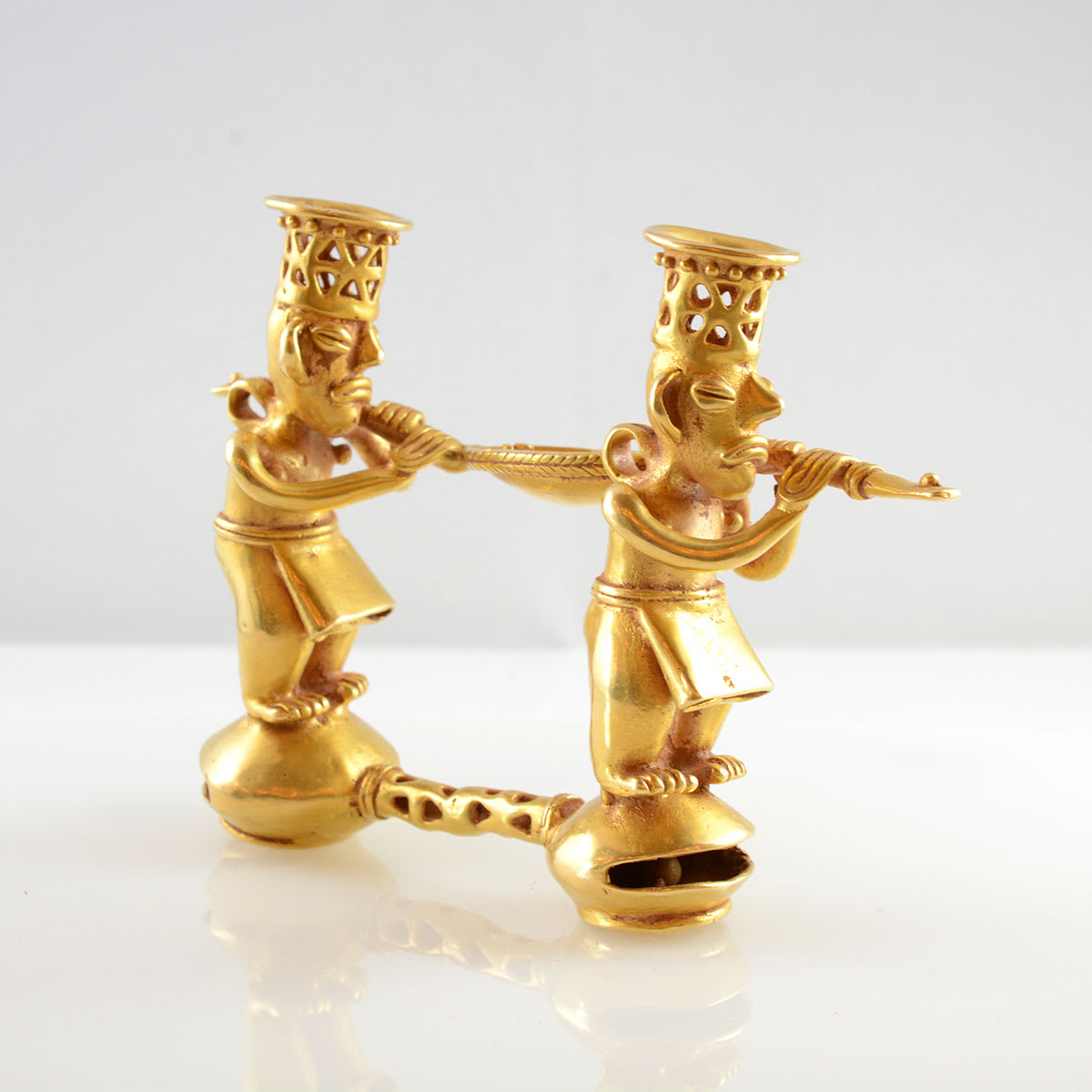 Calima Gold Pendant Depicting a Funeral Procession, 800 CE - 1000 CE