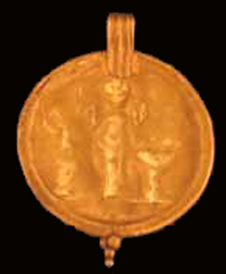 Roman Gold Pendant Depicting the Goddess Aphrodite, 100 CE - 300 CE