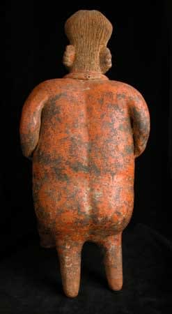 San Sebastián Style Nayarit Terracotta Sculpture of a Seated Woman, 300 BCE - 300 CE