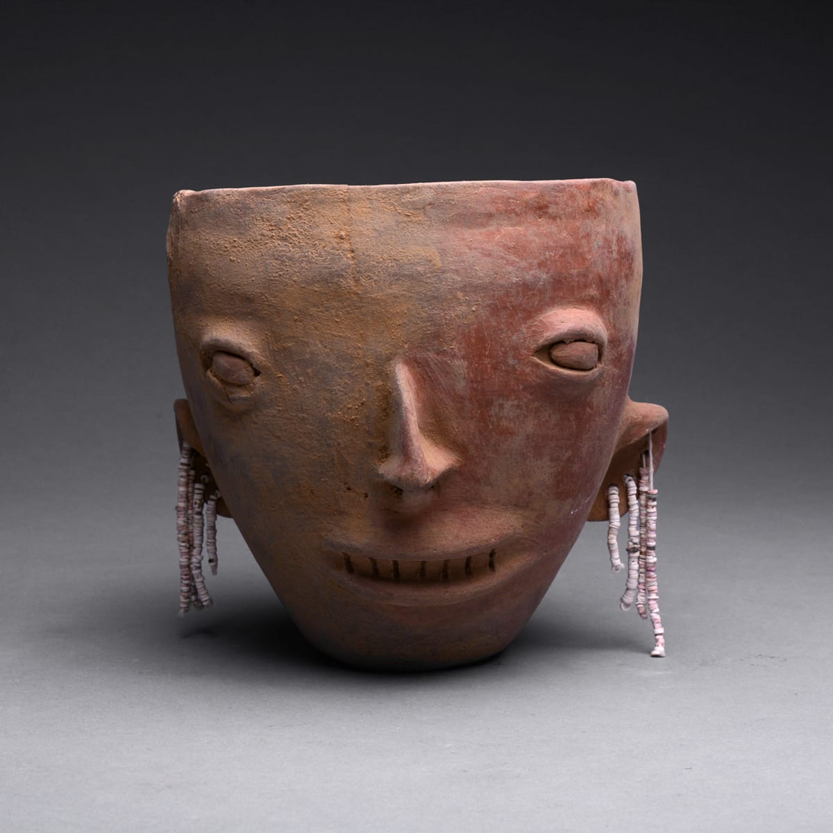 Colima Terracotta Vase in the Form of a Head, 300 BCE - 300 CE