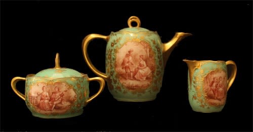 Painted Porcelain Tea Set