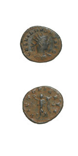 Silvered Bronze Antoninianus of Emperor Gallienus, 253 CE - 268 CE