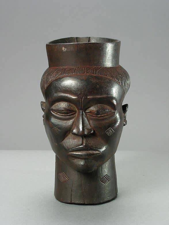 Kuba Wooden Palm Wine Cup, 20th Century CE