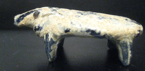 Egyptian Blue Glass Zoomorphic Figure, 300 BCE - 100 BCE