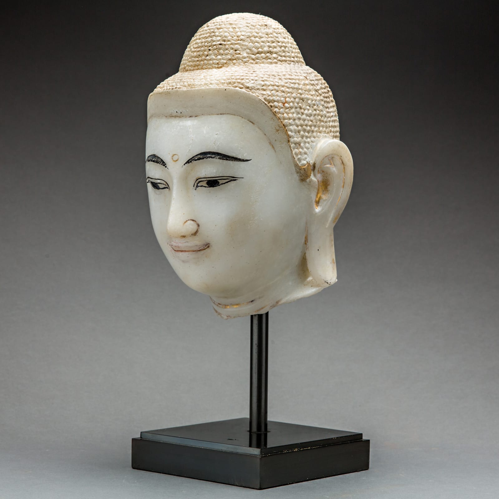 Shan Marble Buddha Head, 1700 CE - 1800 CE