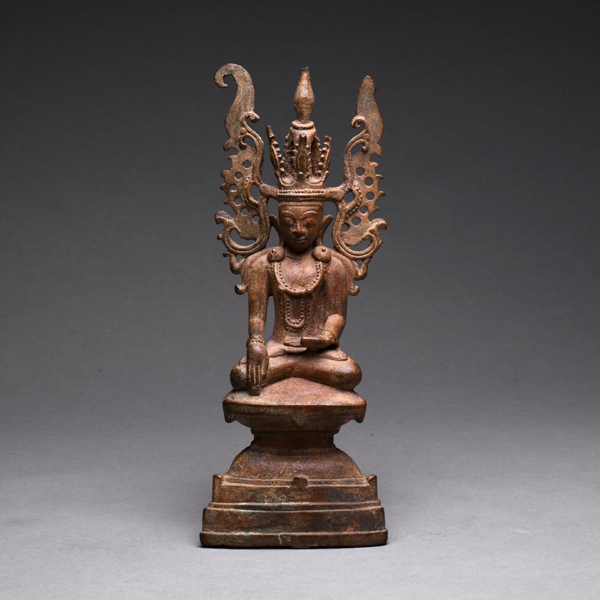 Shan Bronze Sculpture of Buddha as the Subduer of Jambhupati, 17th Century CE - 18th Century CE