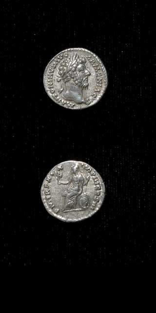 Silver Denarius of Emperor Marcus Aurelius, 161 CE - 180 CE