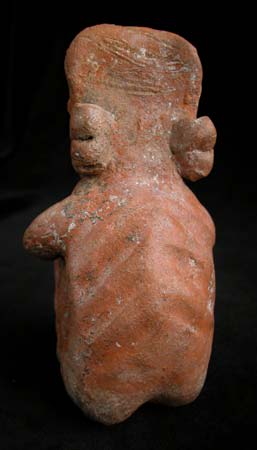 Ixtlán del Rio Style Nayarit Terracotta Sculpture of a Seated Man, 300 BCE - 300 CE
