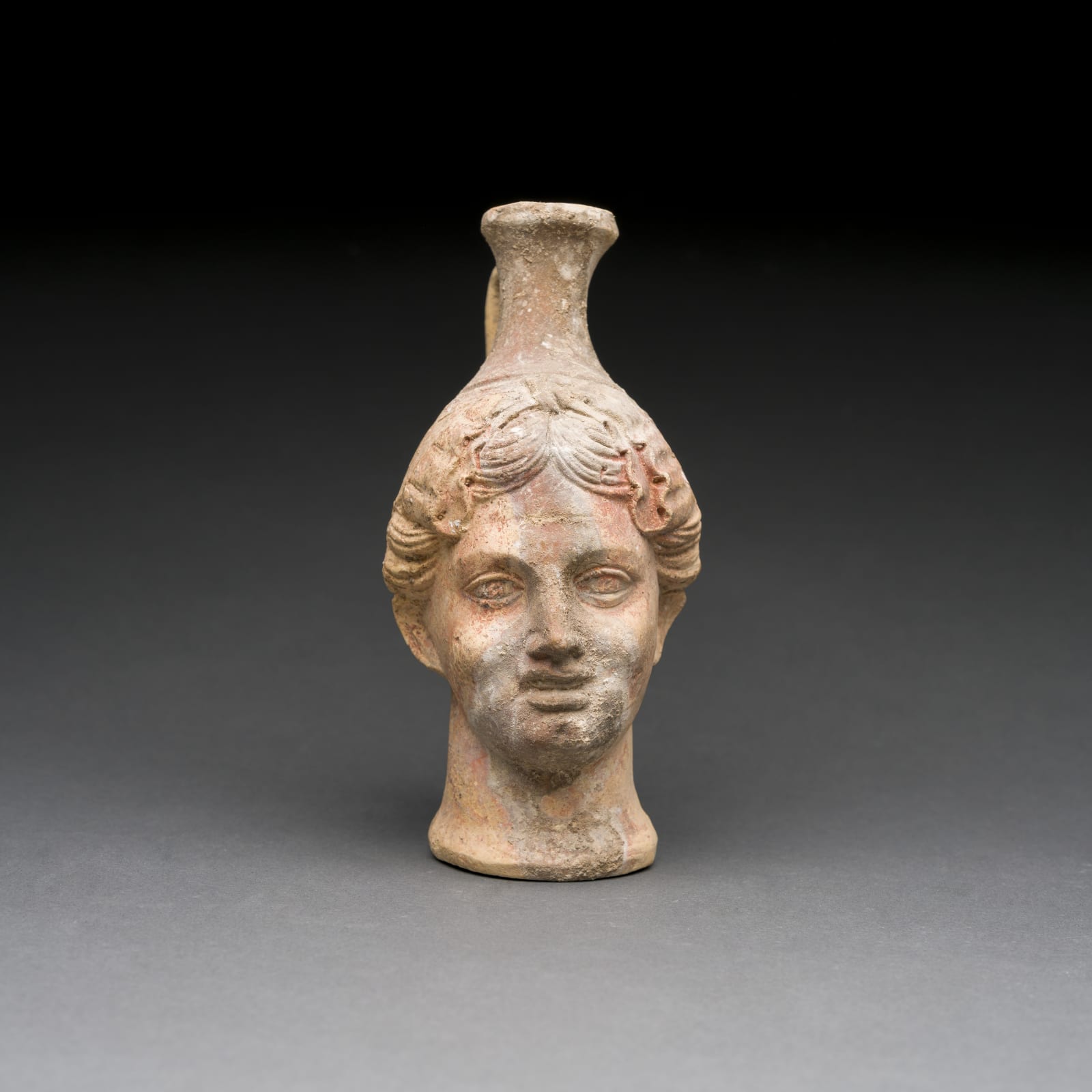 Greek Terracotta Flask In The Form Of A Woman S Head 3 Century Bce 2nd Century Bce Barakat