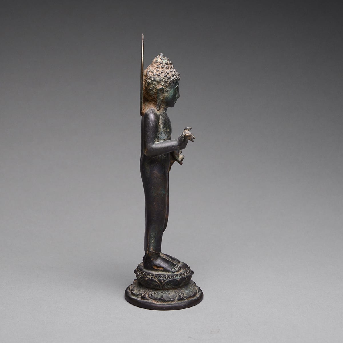 Javanese Bronze Standing Buddha, 10th Century CE