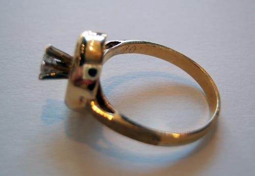 Round Diamond of .20c Set In 14k. Yellow Gold