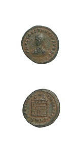 Bronze Coin of Constantius II Struck While Caesar, 324 CE - 335 CE