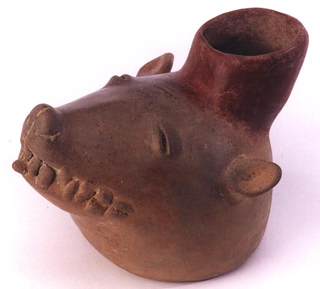 Colima Vessel in the Form of an Animal Head, 300 BCE - 300 CE