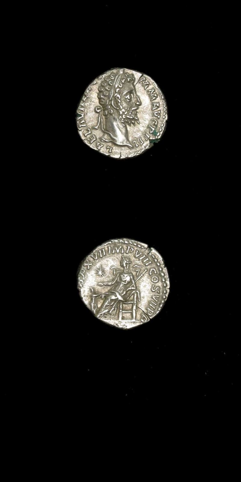 Silver Denarius of Emperor Commodus, 180 CE - 192 CE