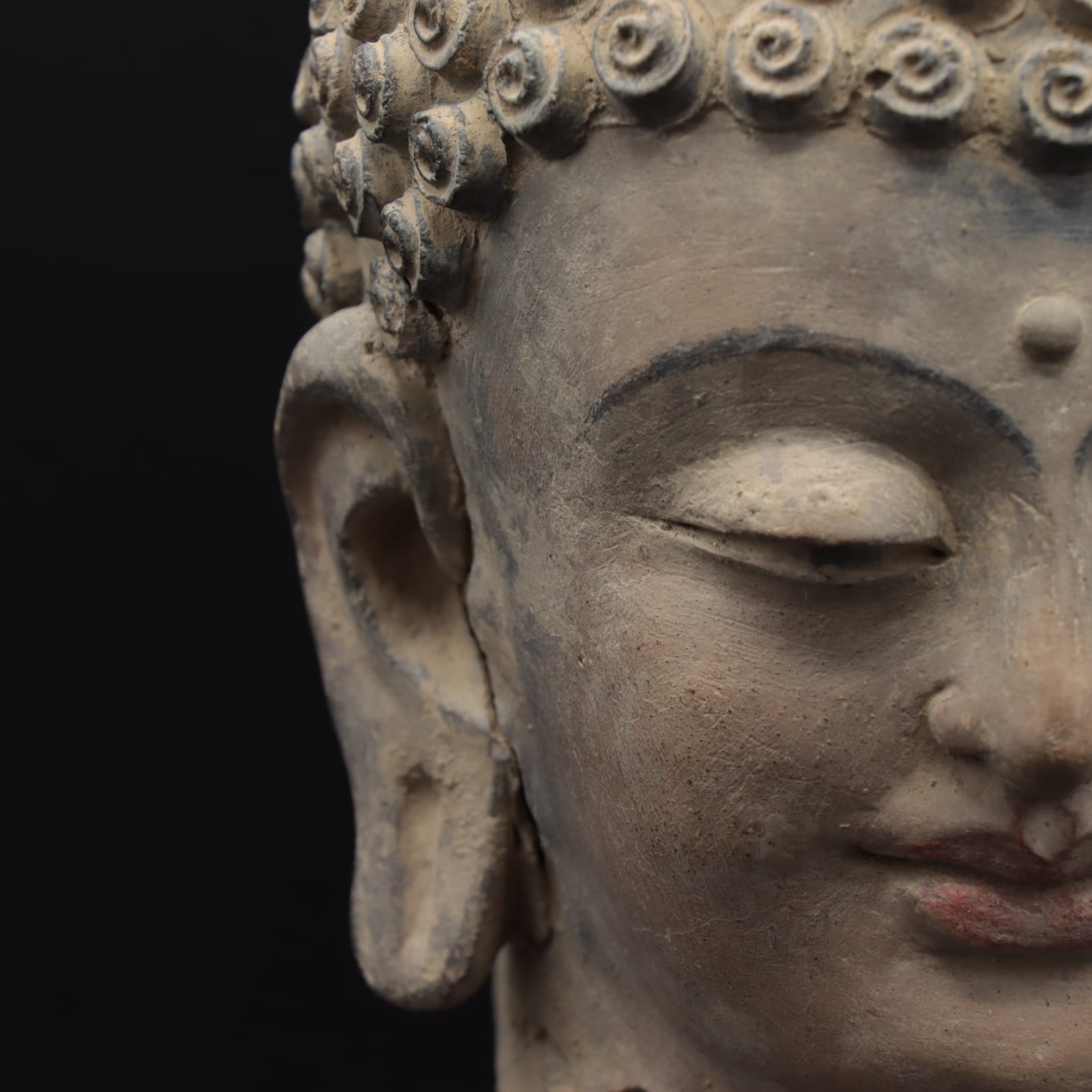Gandharan Stucco Head of the Buddha, 100 to 300 CE