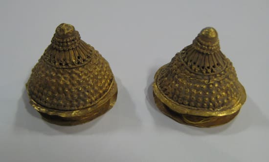 A Pair of Gold Earspools, 100 CE - 500 CE