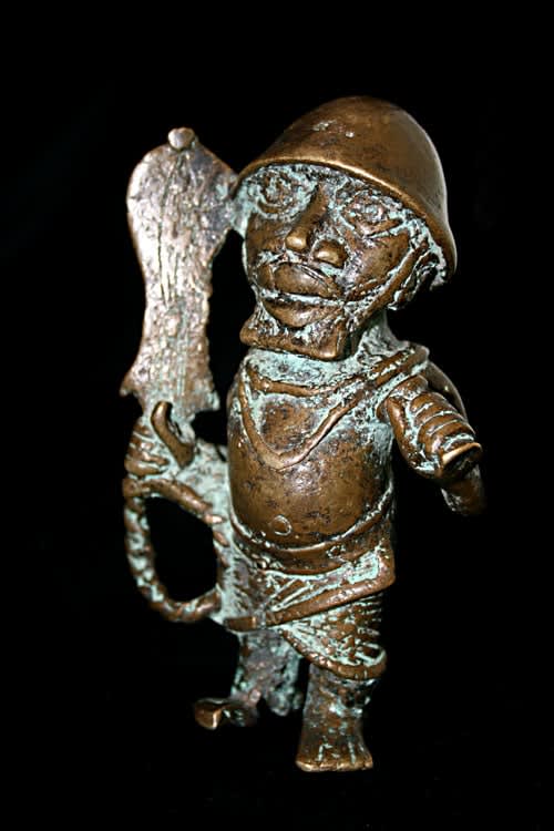 Benin Style Bronze Figure, 20th Century CE