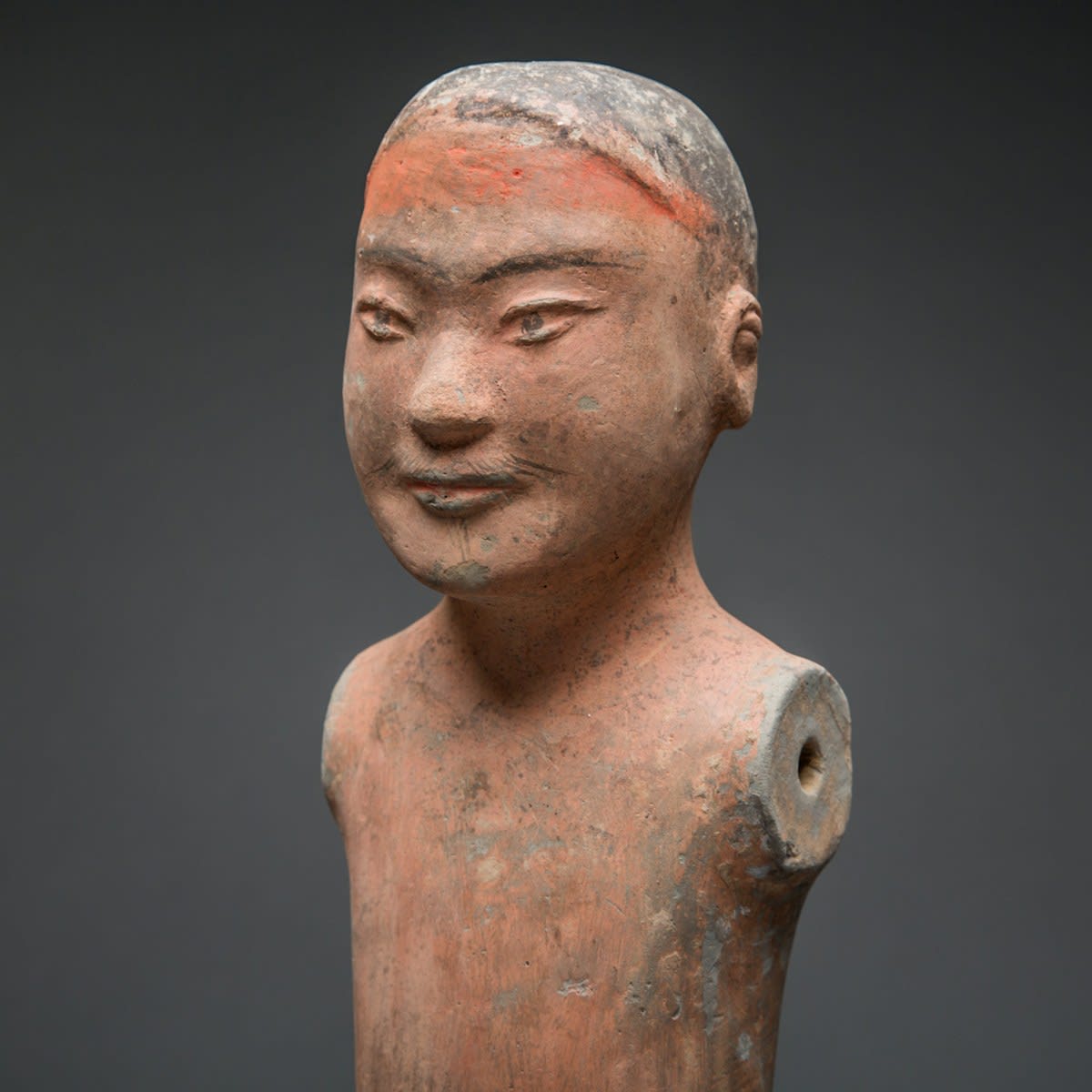 Set of Painted Pottery Stick Soldiers, 206 BCE - 220 CE