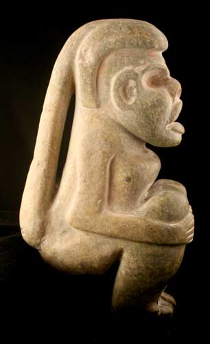 Olmecoid Stone Sculpture of a Monkey, 1200 BCE - 600 BCE