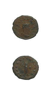 Bronze Antoninianus of Emperor Gallienus, 253 CE - 268 CE