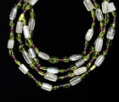 Moonstone, Garnet And Peridot Bead Necklace