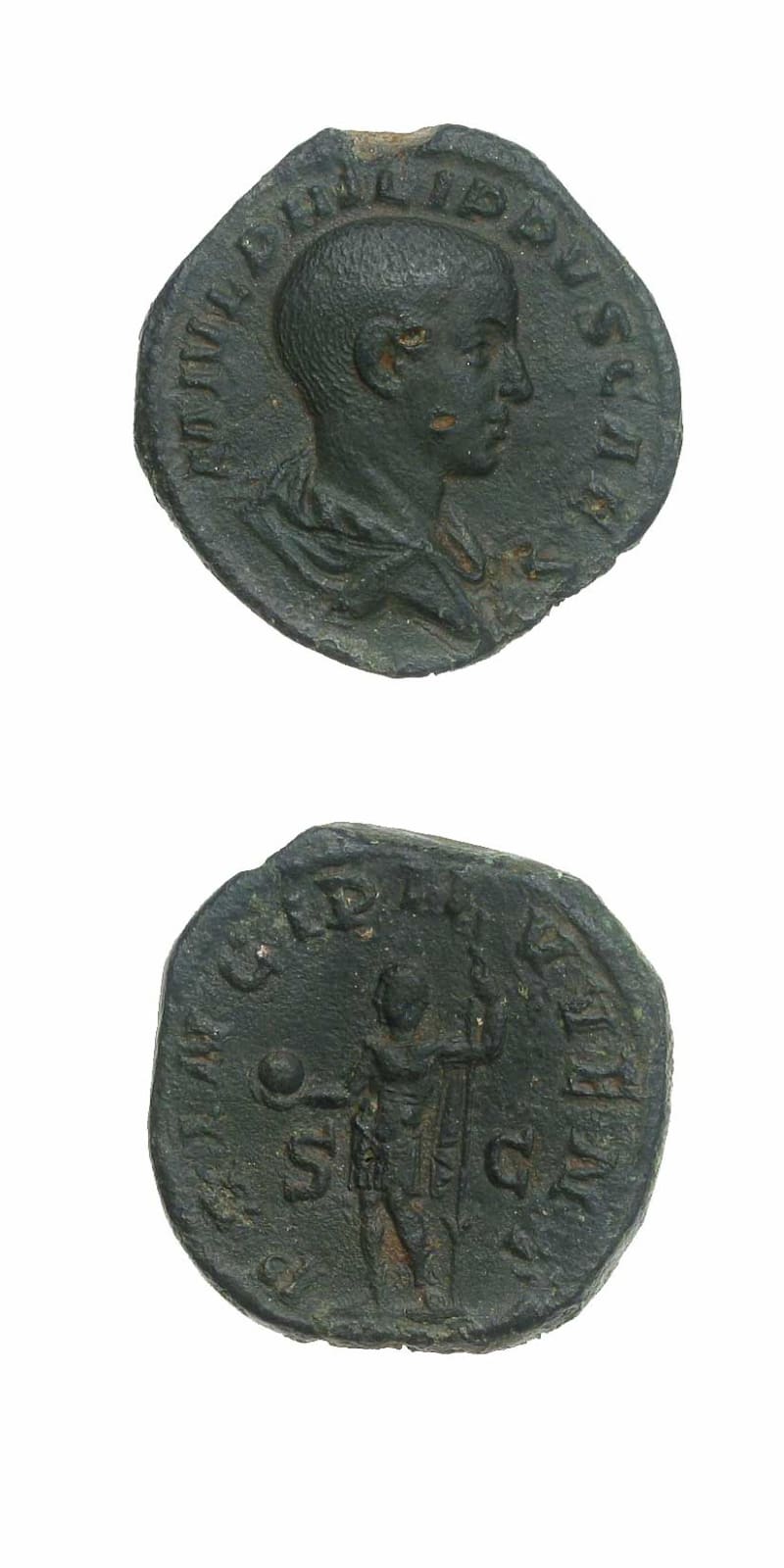 Bronze Sestertius of Philip II Struck While Caesar, 244 CE - 247 CE