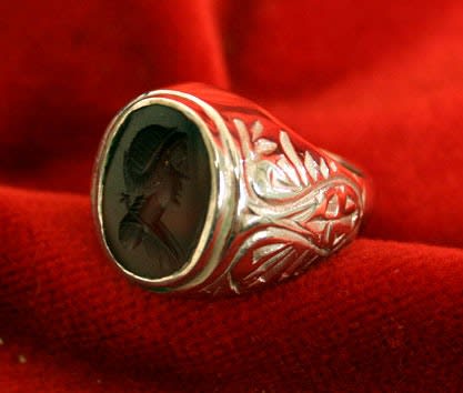 Roman Carnelian Intaglio the Bust of an Empress, 100 CE - 300 CE