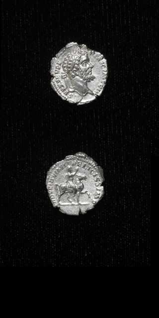 Silver Denarius of Emperor Septimius Severus, 196 CE