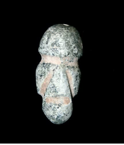 Mezcala Stone Head Amulet, 300 BCE - 300 CE