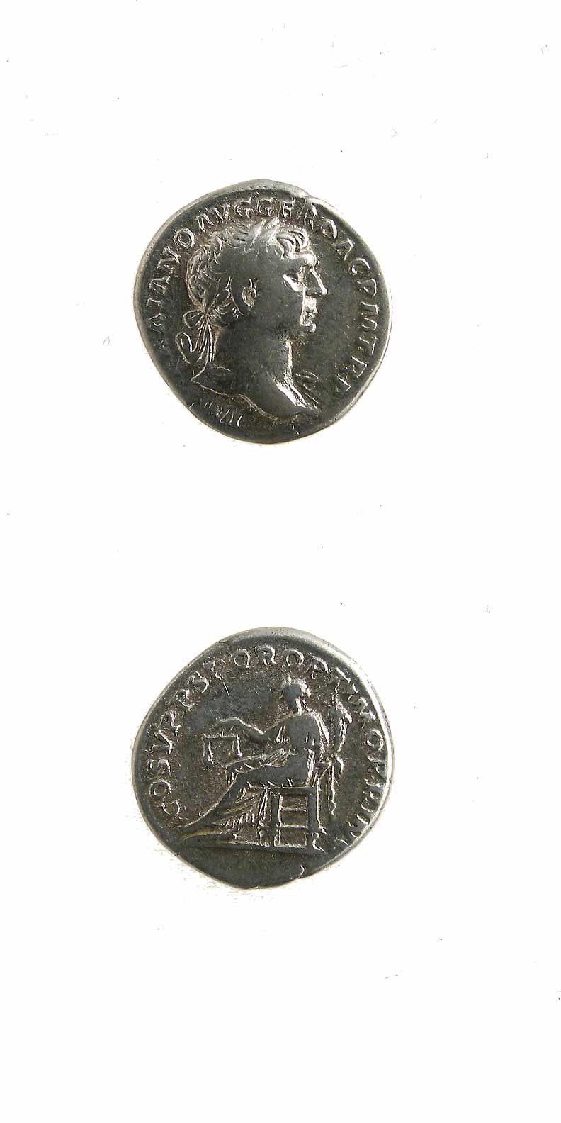 Silver Denarius of Emperor Trajan, 98 CE - 117 CE