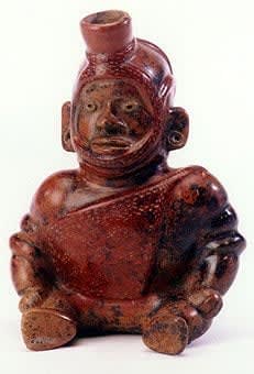 Colima Vessel in the Form of a Hunchback, 300 BCE - 300 CE
