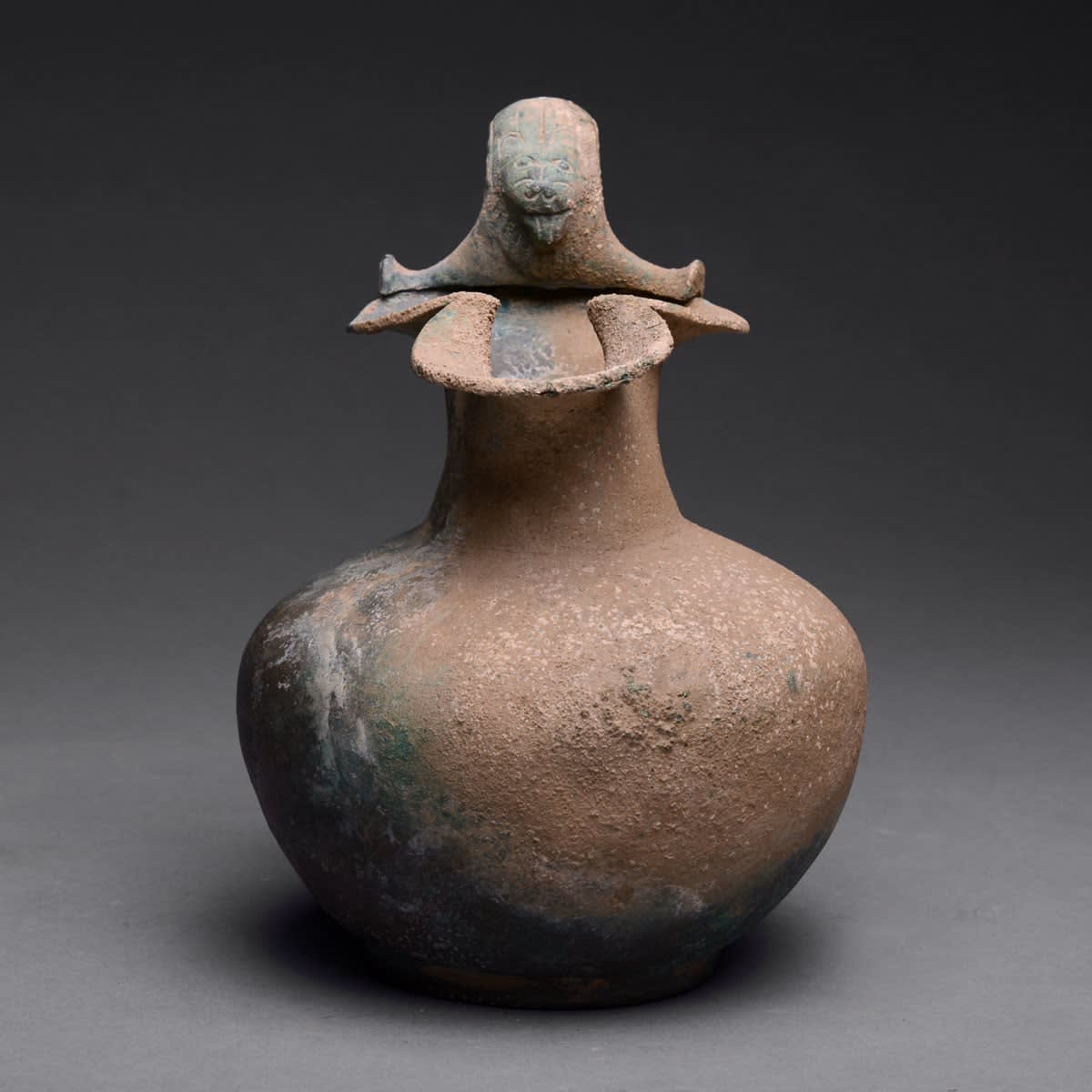 Greek Bronze Trefoil Lipped Oinochoe, 400 Century BCE - 300 BCE