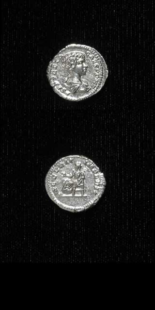 Silver Denarius of Geta Struck While Caesar, 199 CE - 202 CE