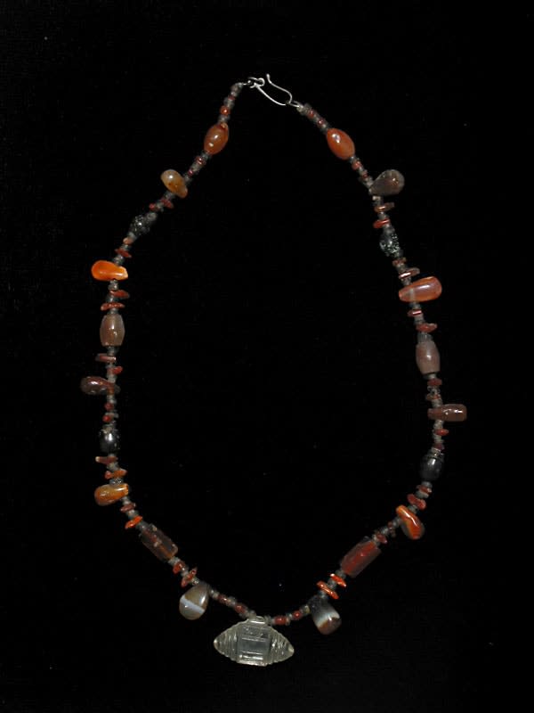 Carnelian, Agate, Jasper, Quartz, Hematite Necklace, 3300 BCE - 600 BCE