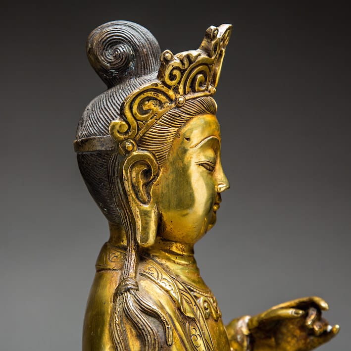 Guilded Guan Yin, 1644 CE - 1912 CE