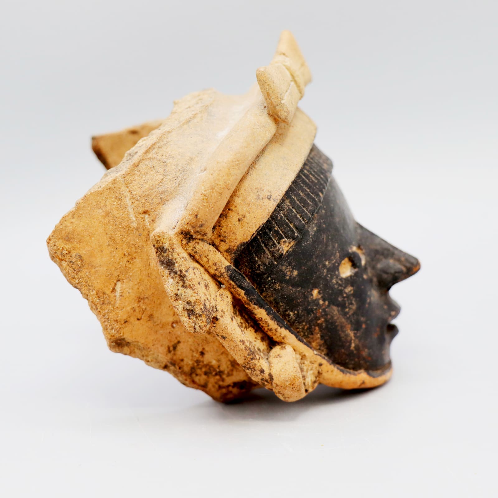 Veracruz Head of a Warrior (Remojadas Style), AD 500 - AD 900