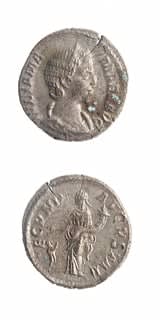Silver Denarius of Julia Mamaea, 222 CE - 235 CE