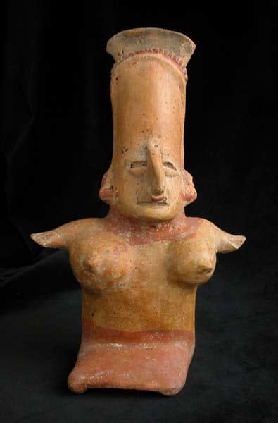 San Juanito Style Jalisco Terracotta Sculpture of a Kneeling Woman, 300 BCE - 300 CE