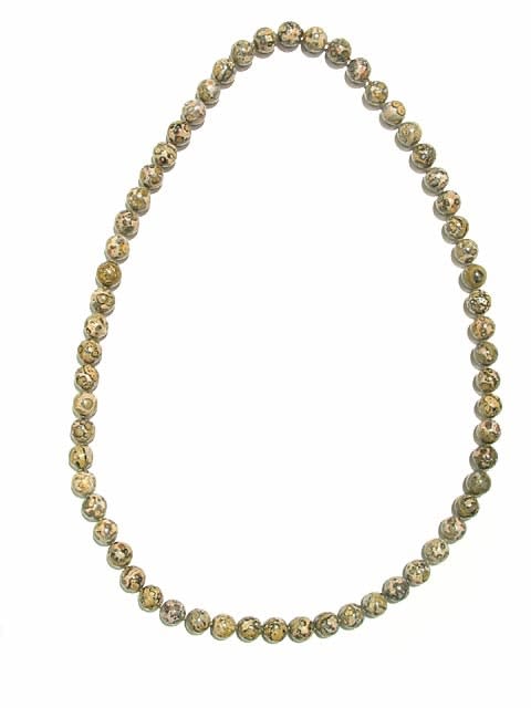 Leopard Skin Jasper Bead Necklace