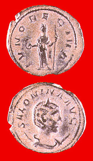 Bronze Antoninianus of Empress Salonina, 253 CE - 268 CE