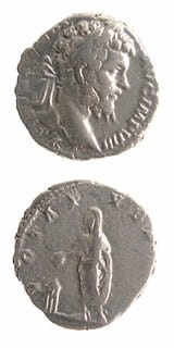 Silver Denarius of Emperor Septimius Severus, 193 CE - 198 CE