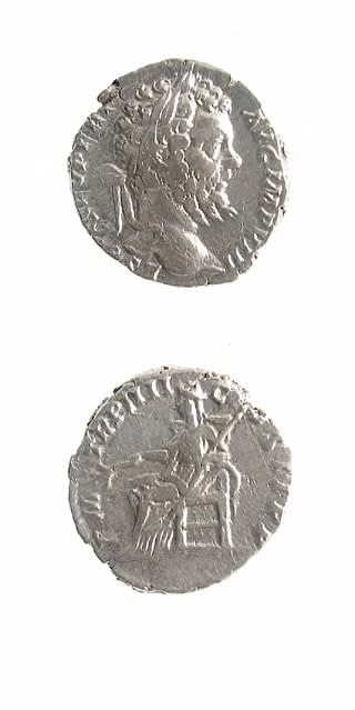 Silver Denarius of Emperor Septimius Severus, 193 CE - 198 CE