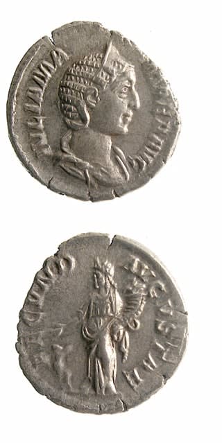 Silver Denarius of Julia Mamaea, 222 CE - 235 CE