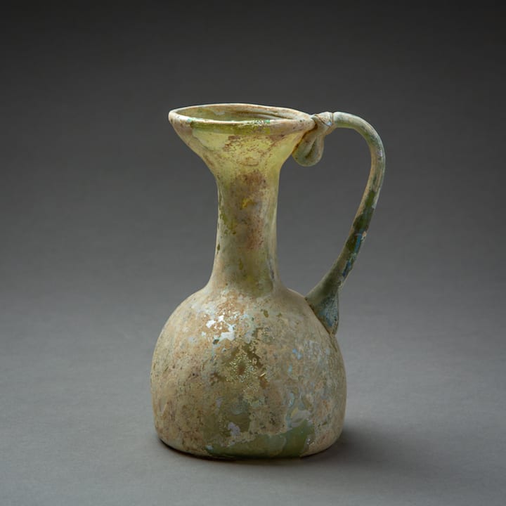 Pale Green Glass Pitcher, 100 CE - 300 CE