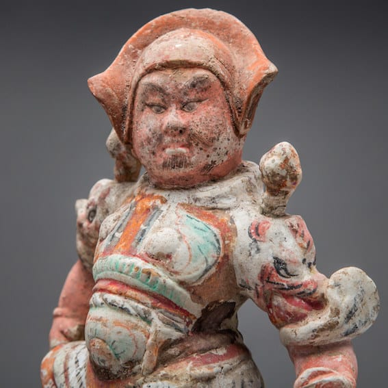 Set of Three Tang Pottery Lokapalas, 618 CE - 906 CE