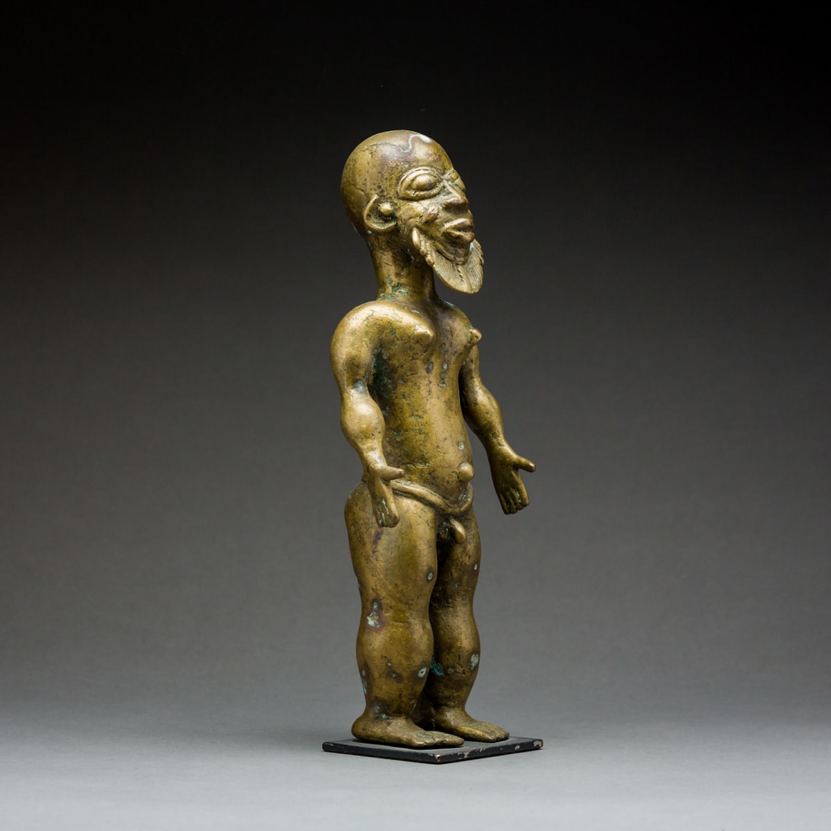Dan Brass Sculpture of a Man, 19th Century CE - 20th Century CE