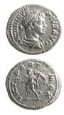 Silver Denarius of Emperor Caracalla, 200 CE - 210 CE