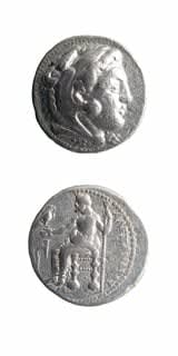 Macedonian Silver Tetradrachm of Alexander the Great, 327 BCE - 323 CE
