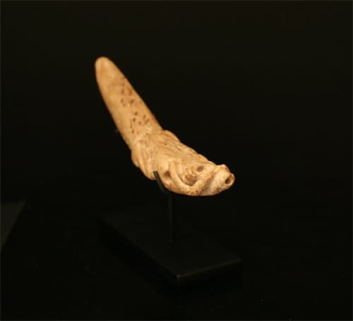 Colima Fossilized Bone Amulet of a Coatimundi, 300 BCE - 300 CE