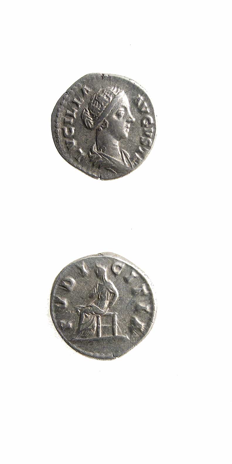 Silver Denarius of Empress Lucilla, 164 CE - 169 CE